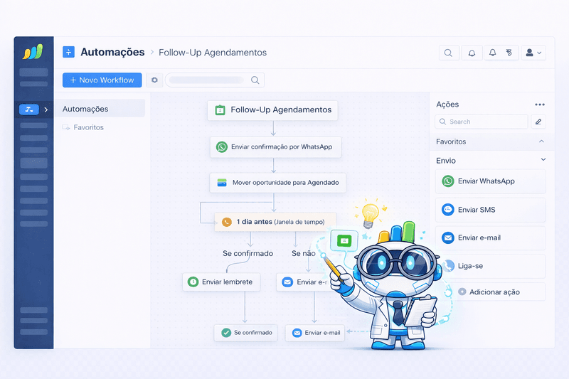 Follow-up automático após visita, proposta ou avaliação